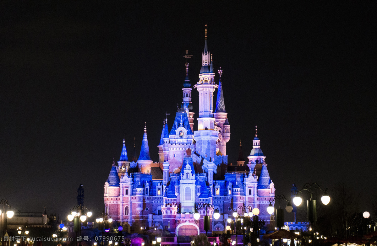 上海迪士尼 城堡 迪士尼 上海 夜景 迪斯尼乐园 旅游摄影 国内旅游
