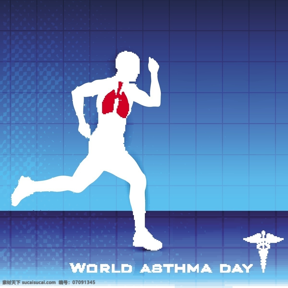 世界 哮喘 日 背景 青色 天蓝色