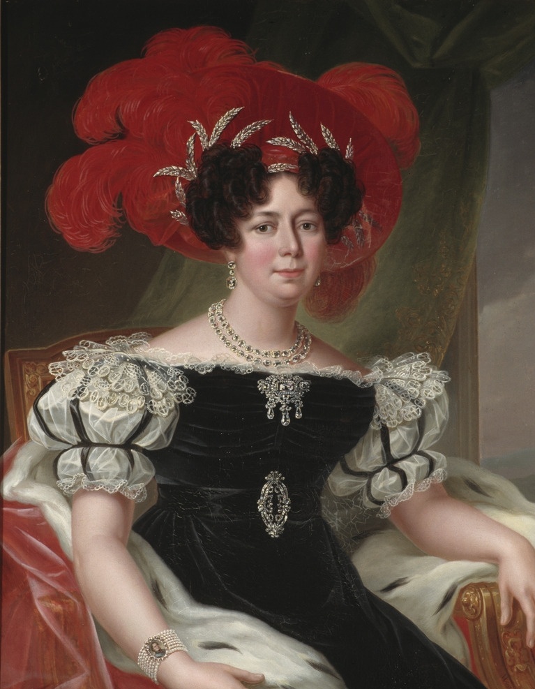 德茜蕾克拉里 瑞典王后 法国人 布料商之女 卡尔十四之妻 拿破仑未婚妻 中年时期 坐像 19世纪油画 油画 文化艺术 绘画书法