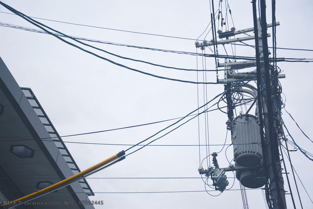 日本电线杆 日本 京都 电线杆 电线 变压器 天空 旅游摄影 国外旅游