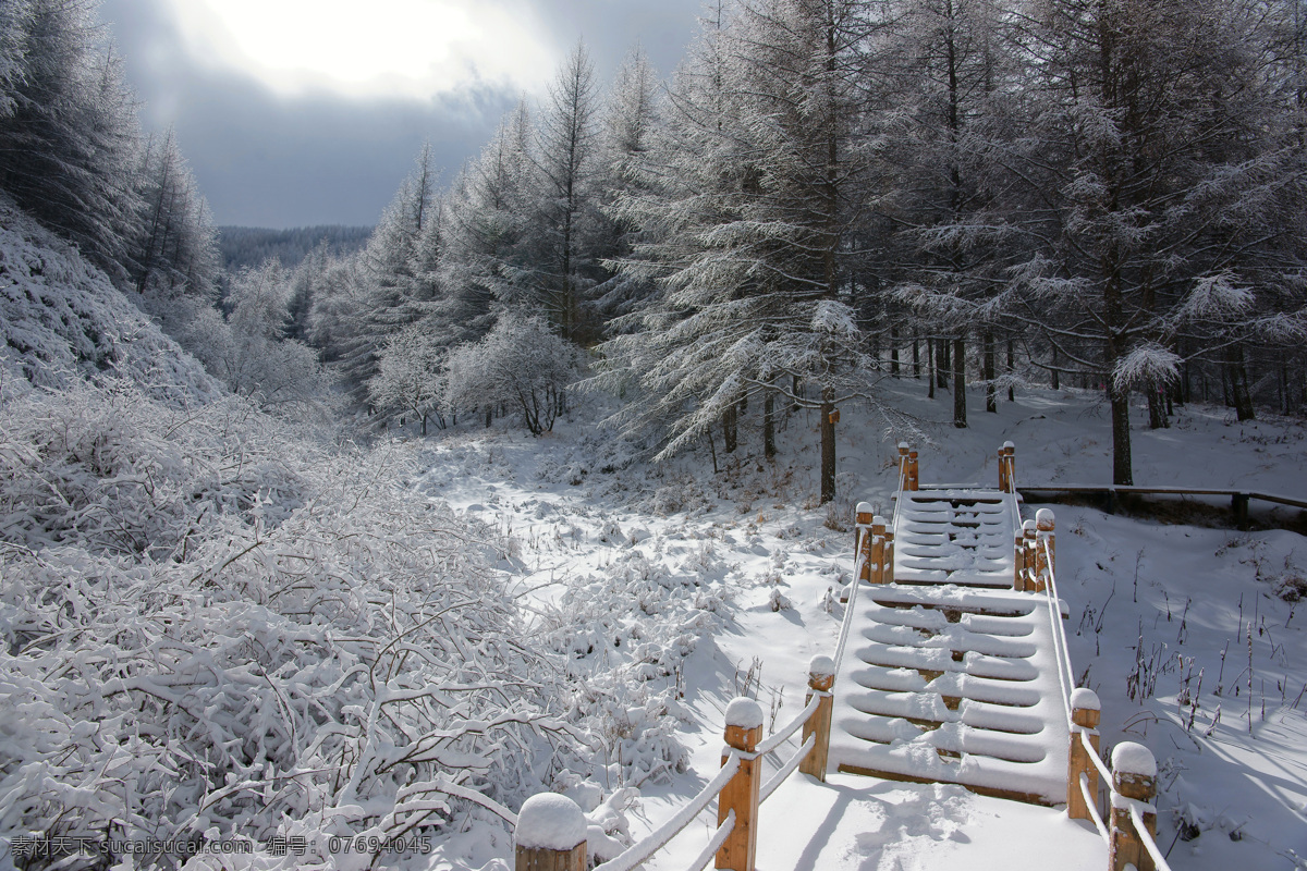 雪谷初晴 冬景 冬季 风景 冬天 旅游