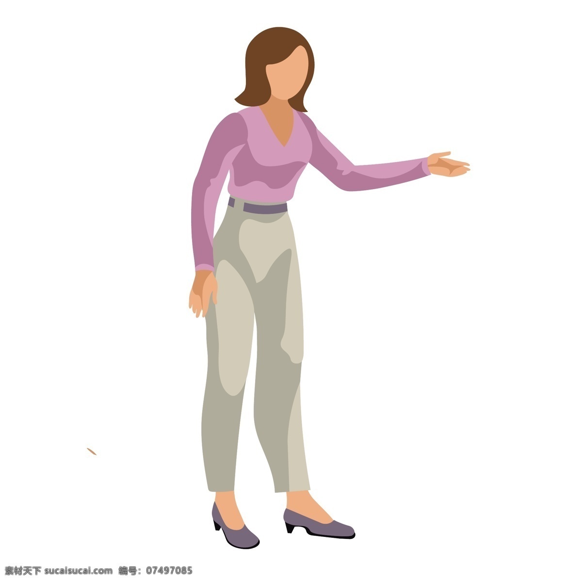 卡通 请示 手势 女人 矢量 请示手势 卡通女人 商务 商务女人 商务人士 漂亮的女人