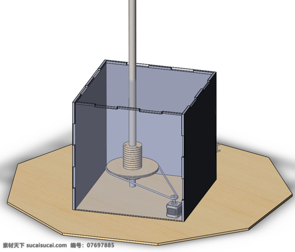 移动 umrella 电机 环 驱动器 伞 转子 3d模型素材 建筑模型