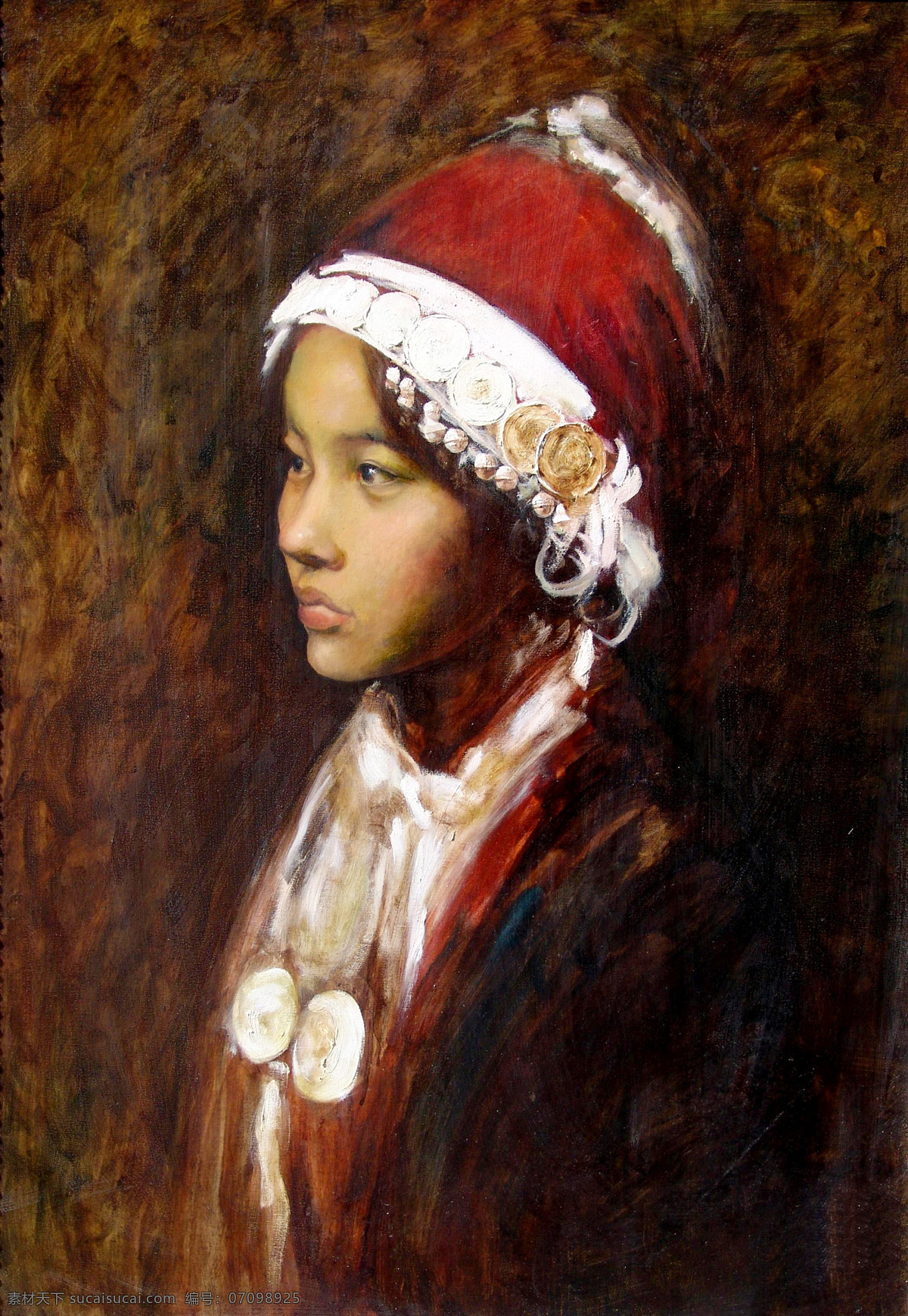 西藏 女孩 油画 肖像 藏族女孩油画 肖像画 儿童油画肖像 人物肖像画 东方 人物 写生 油画艺术 绘画艺术 装饰画 书画文字 文化艺术