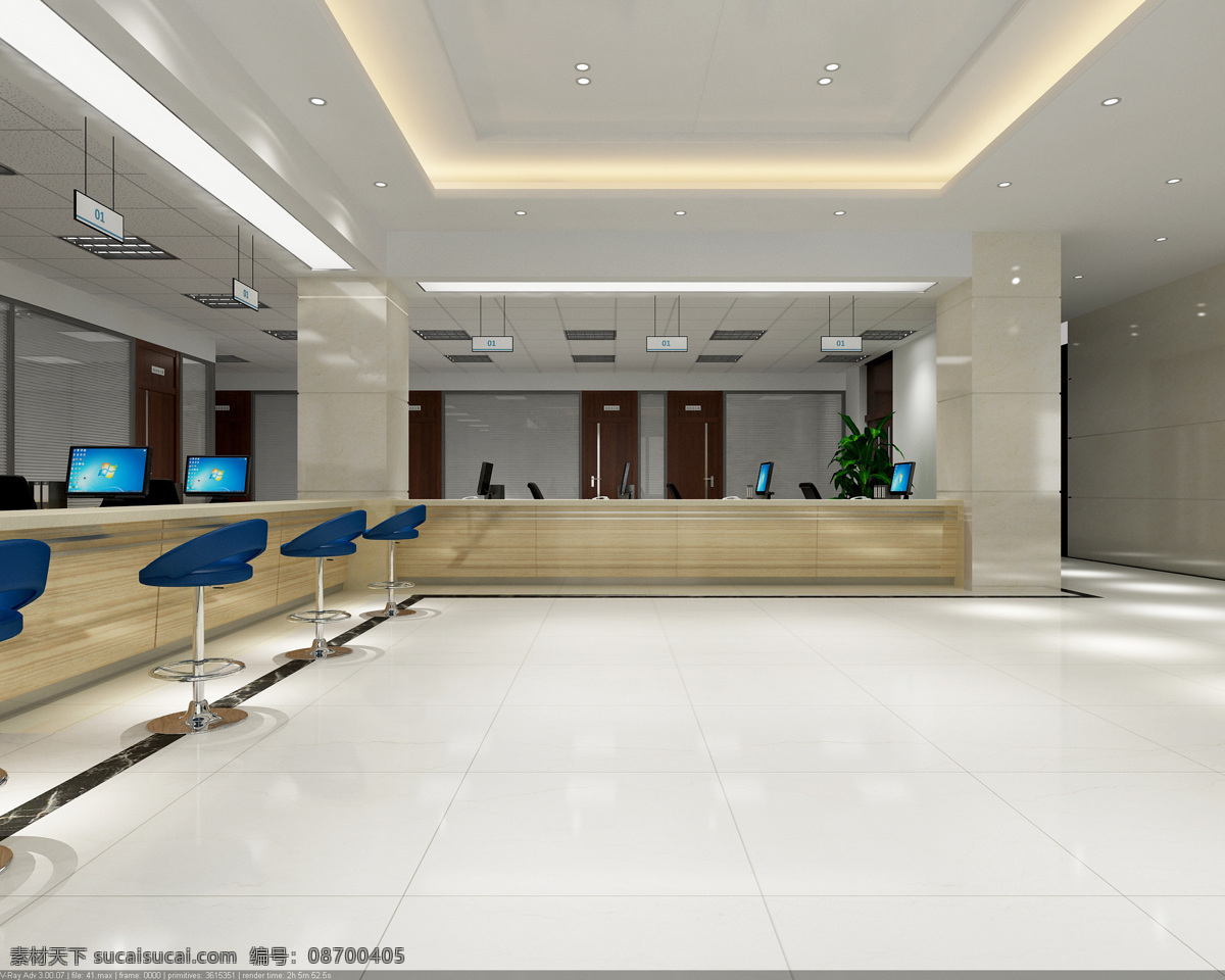 办事 大厅 效果图 事 大 厅 设 计 3d设计 3d作品