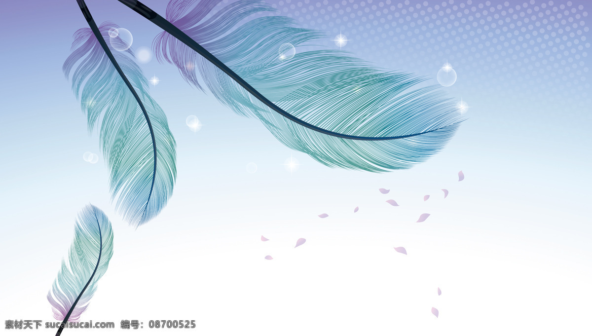 唯美羽毛 羽毛 唯美 图案 韩风插画背景 背景底纹 底纹边框