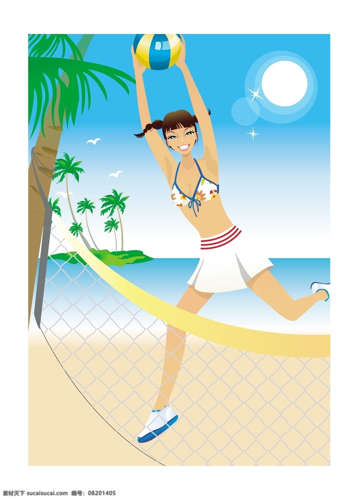 大头 美女 夏日 泳装 mm 背景 大海 户外运动 卡通 浪漫 美图 女人 卡通美图 女性 唯美 大头美女 性感 性感美女 矢量 矢量素材 沙滩 夏天 游泳 矢量图 矢量人物