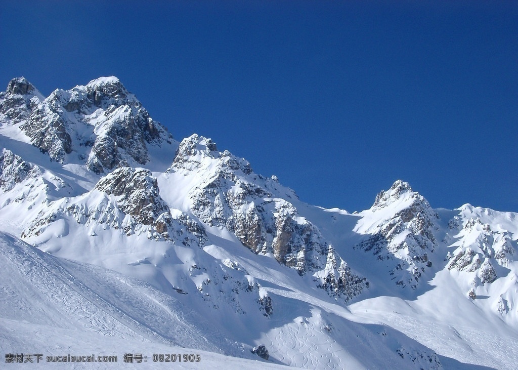 雪山风光 蓝天 积雪 山水摄影 国内旅游 旅游摄影