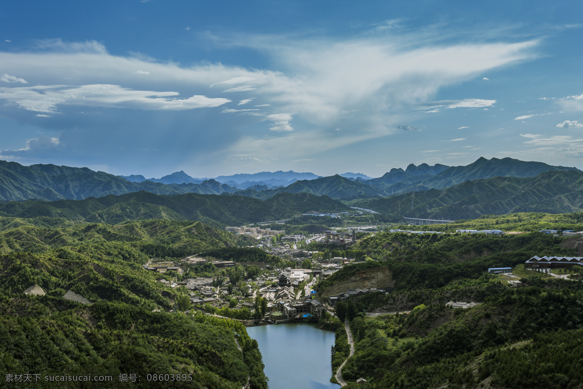 古北 水 镇 司马台长城 古镇 司马台 长城 山 天空 自然景观 山水风景