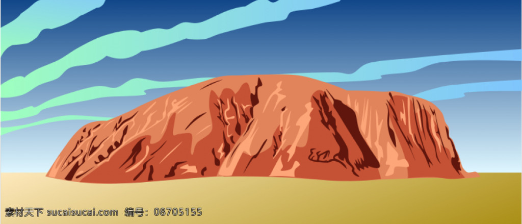 艾尔斯岩 矢量 绘图 澳大利亚 北 大 地理 地球 海洋 夹 剪贴画 景观 山 埃尔斯 砂岩 岩石 地层 南 一部分 境内 中央 艺术 天空 颜色 svg 矢量图 自然景观