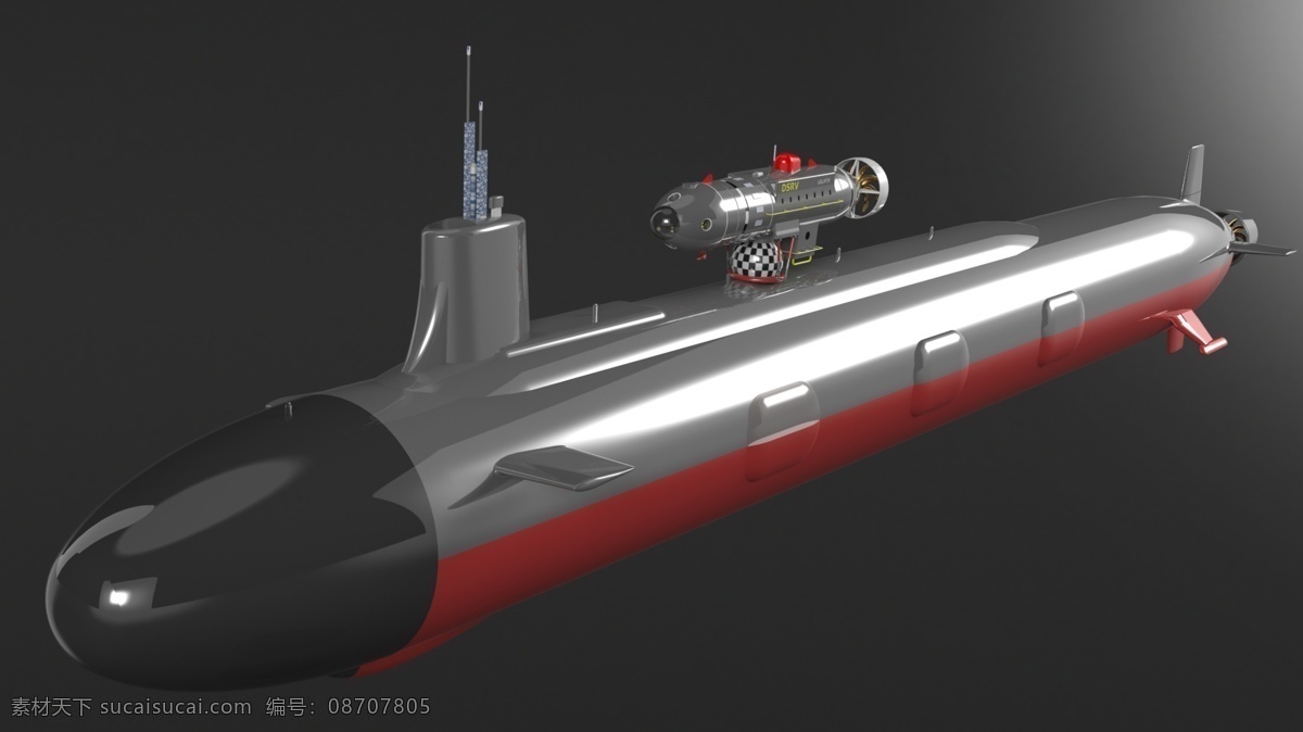 潜艇免费下载 潜艇 3d模型素材 其他3d模型