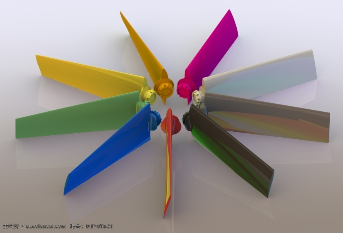 叶轮 叶片 风扇 管道 螺旋桨 风机 lopatice vijak 3d模型素材 建筑模型