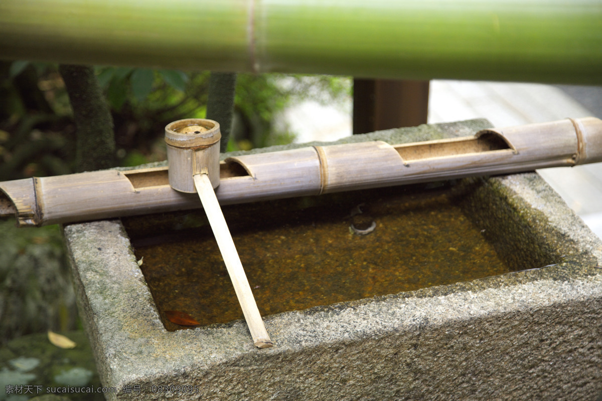 竹 漏 风光摄影 国外旅游 旅游摄影 竹漏 竹勺 引水 蓄水池 竹器 矢量图 日常生活