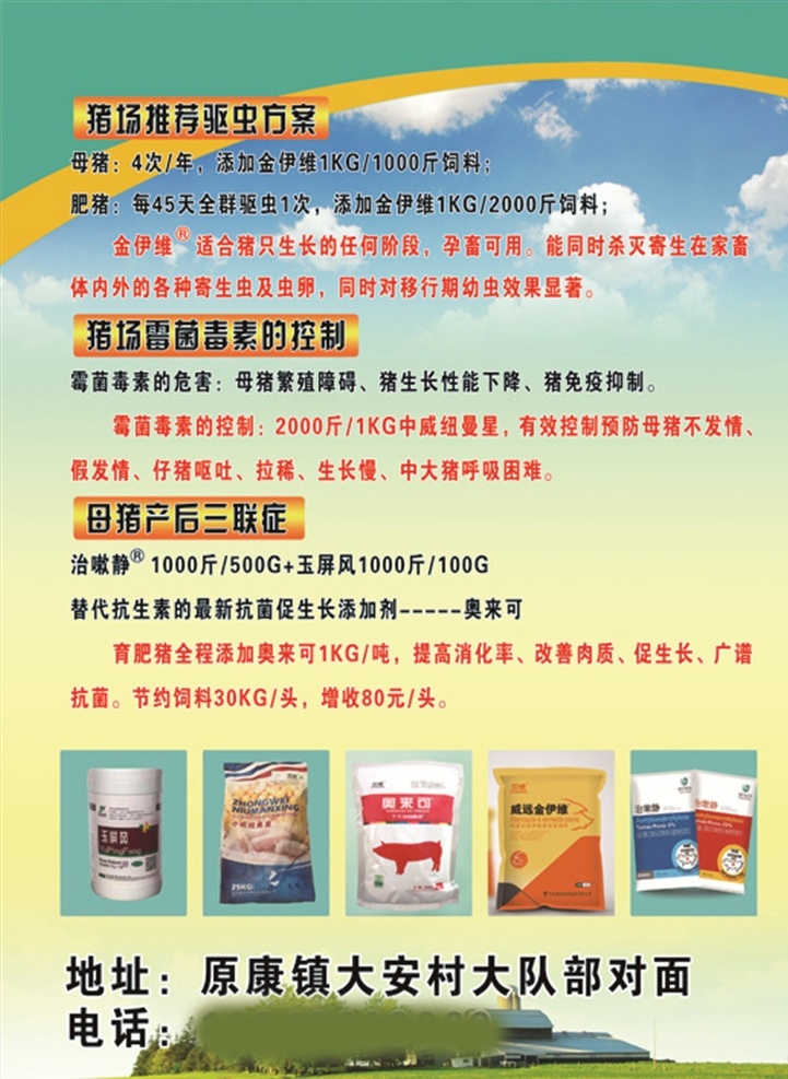 兽药彩页 兽药 彩页 彩页设计 饲料彩页 兽药宣传 彩页dm dm宣传单