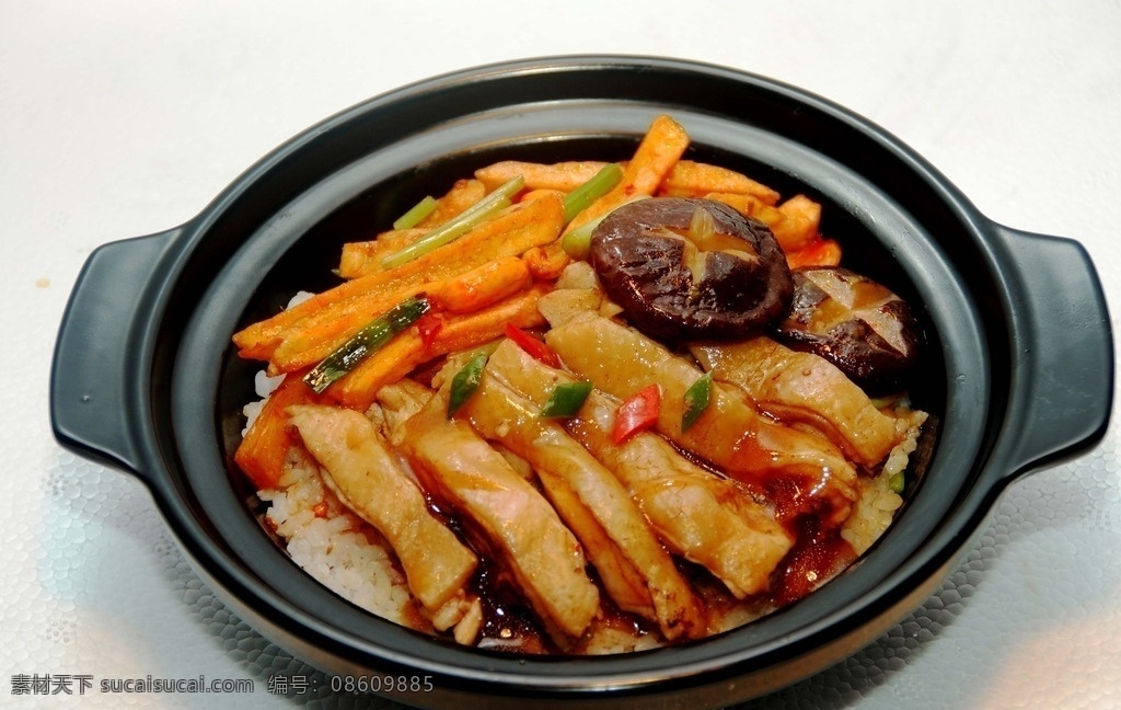 冬菇滑鸡 煲仔饭 香菇鸡煲仔饭 中餐 高档菜 美味 菜肴 菜谱 餐饮美食 餐饮 高清菜谱用图 传统美食