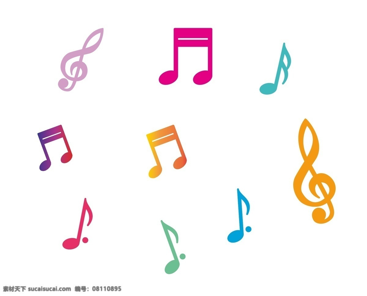音符集合图片 矢量 适量音符 音符线条 音乐 音乐线条 渐变音符 音乐室 形象墙 学校 教室 造型墙 文化墙 音乐元素 五线谱 音符 休止符 音乐符号 音符图标 音符小图标 矢量元素