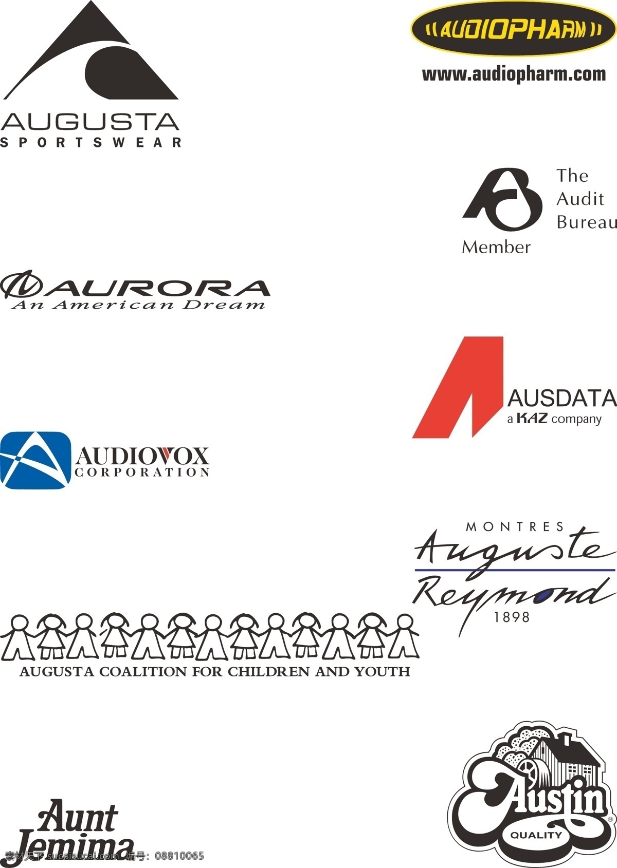 augusta 公司 logo 标志 auro aus 标识标志图标 企业 矢量图库 白色