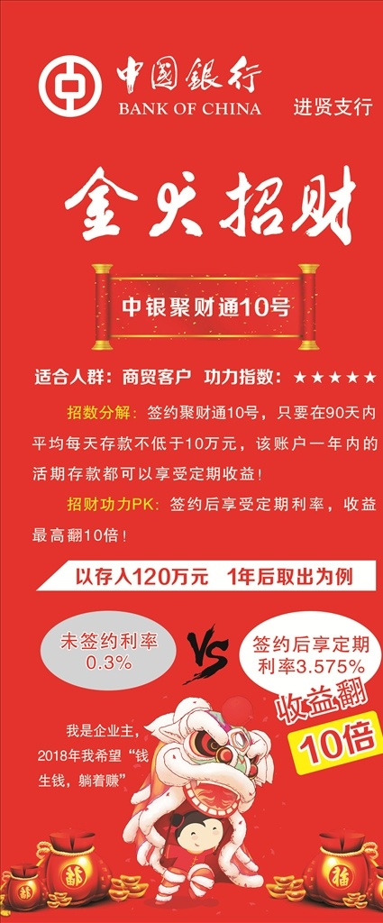 银行展架 中国银行展架 狗年银行展架 金犬招财 易拉宝 银行门型展架 x展架 红色展架 展架背景 银行易拉宝 金融展架 cdr素材 平面设计