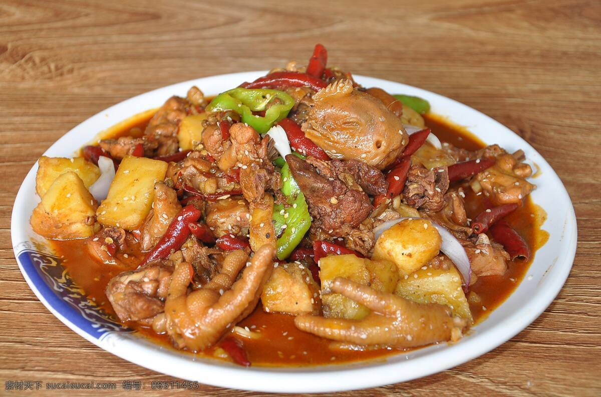 大盘鸡 新疆大盘鸡 土豆烧鸡 餐饮 美食 美味 鸡肉 传统美食 餐饮美食 高清菜谱用图