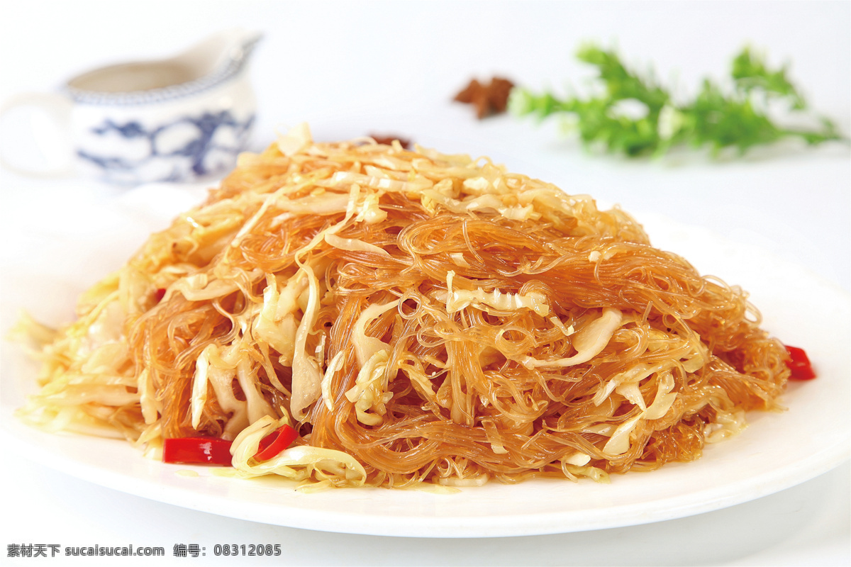 包菜炒粉丝 美食 传统美食 餐饮美食 高清菜谱用图