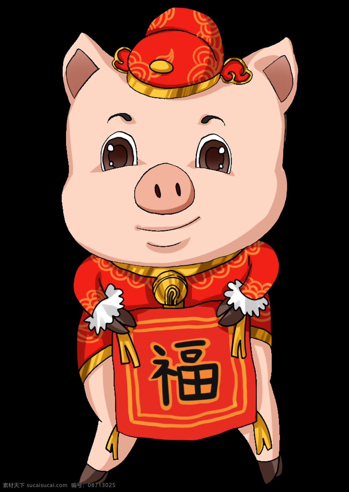 2019 恭喜发财 福星高照 猪年 卡 小 猪 福 中国风 卡通 喜庆 插画 春节 手绘 鞭炮 小猪 小猪形象 形象 感 兴趣 卡通猪 吉祥物
