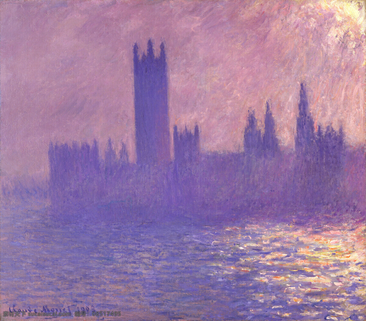monet 风景 油画 装饰画 1903 法国 画家 克劳德 effect sunlight parliament of house 莫 奈 oscar claude 印象派 风景画 静物 装饰素材