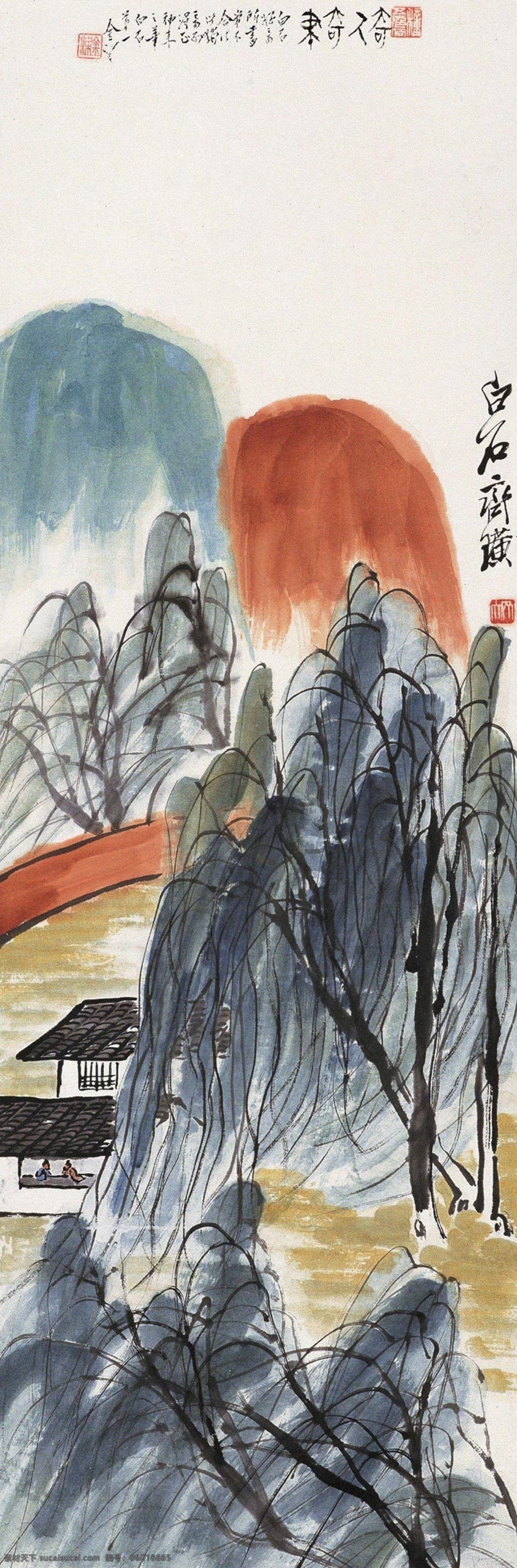 中国水墨画 齐白石国画 写意画 牡丹 花鸟 艺术绘画 文化艺术 绘画书法 客厅挂画 中国书画 古画 宫廷国画 画心 画轴 水墨画 齐白石 写意国画 中国画