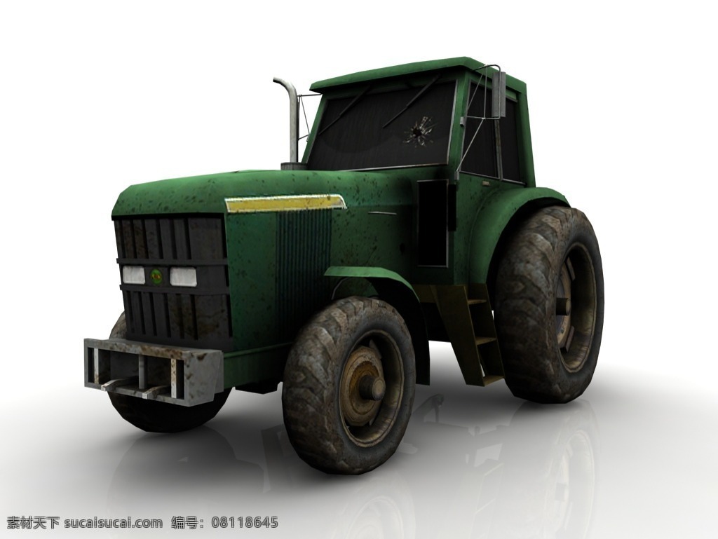 牵引车头01 tractor dead left 拖拉机 求生之路4 游戏电影 求生之路 3d模型素材 其他3d模型