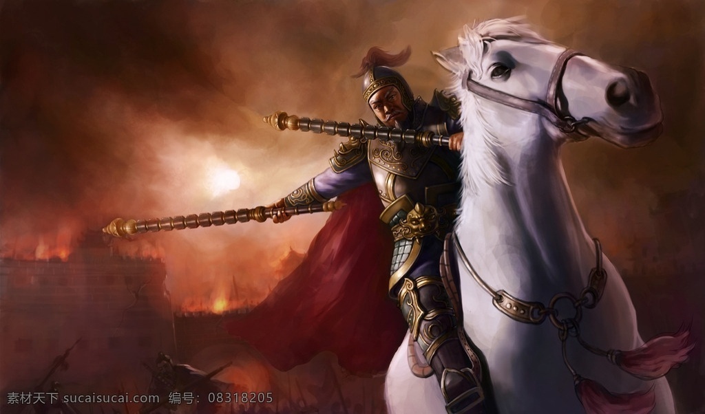 老将 历史人物 将军 老将军 呼延灼 双鞭 战场 手绘人物 游戏人物 动漫 卡通 漫画 手绘 原画人物 动漫动画 动漫人物