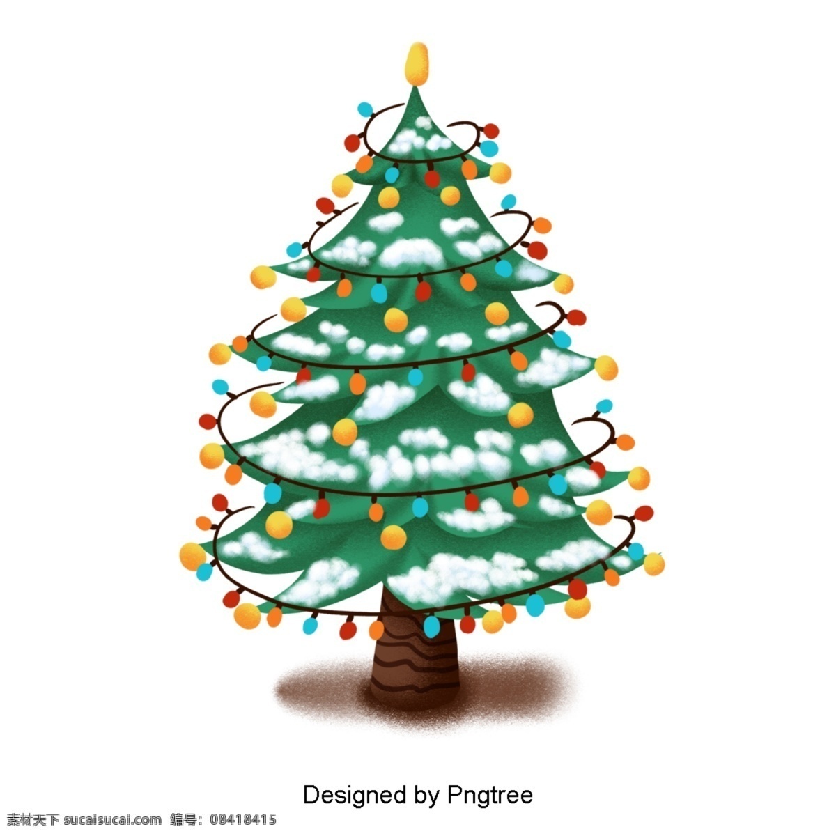 绿色 圣诞树 装饰设计