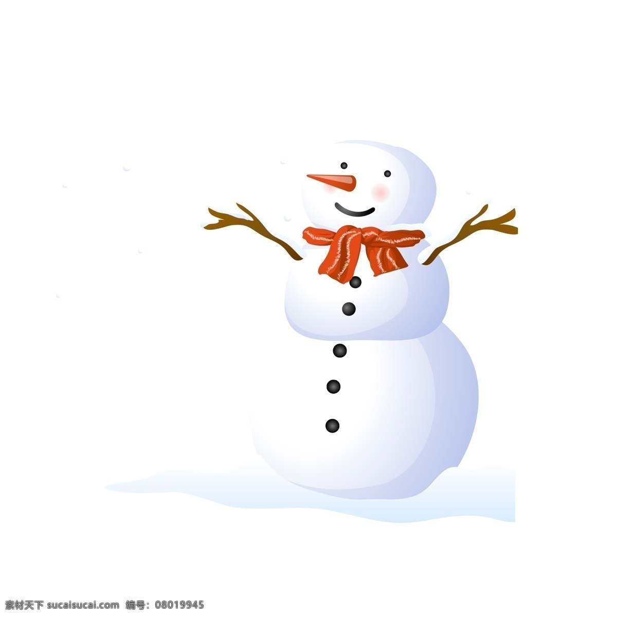 清新 可爱 雪人 冬季 冬天 卡通设计
