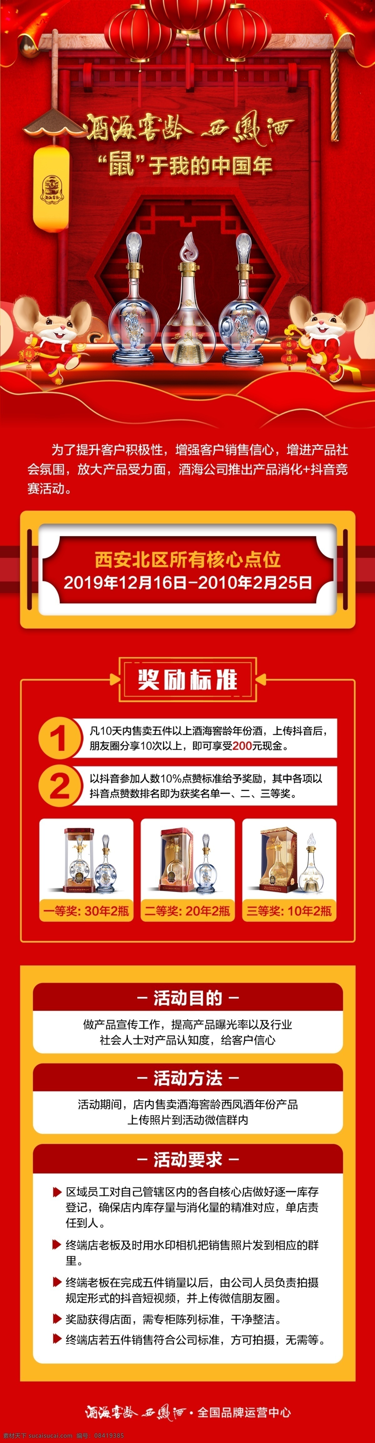 h5长图 h5 白酒广告 白酒 红色 红色色背景 新年背景 新年快乐 西凤酒 海报 背板 展板 宣传背板 平面设计 白酒设计