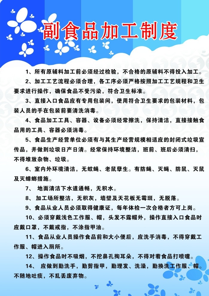 副食品 加工 制度 制度背景 食品加工 食品制度 牌 制度牌背景图 其他设计 矢量