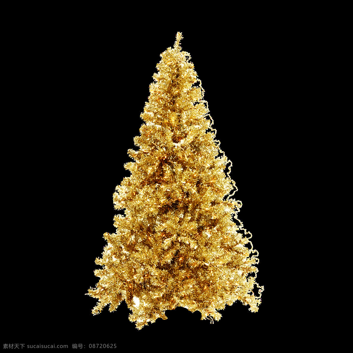 金色 圣诞树 元素 png元素 过节 好看 节日 礼物 免抠元素 漂亮 透明素材