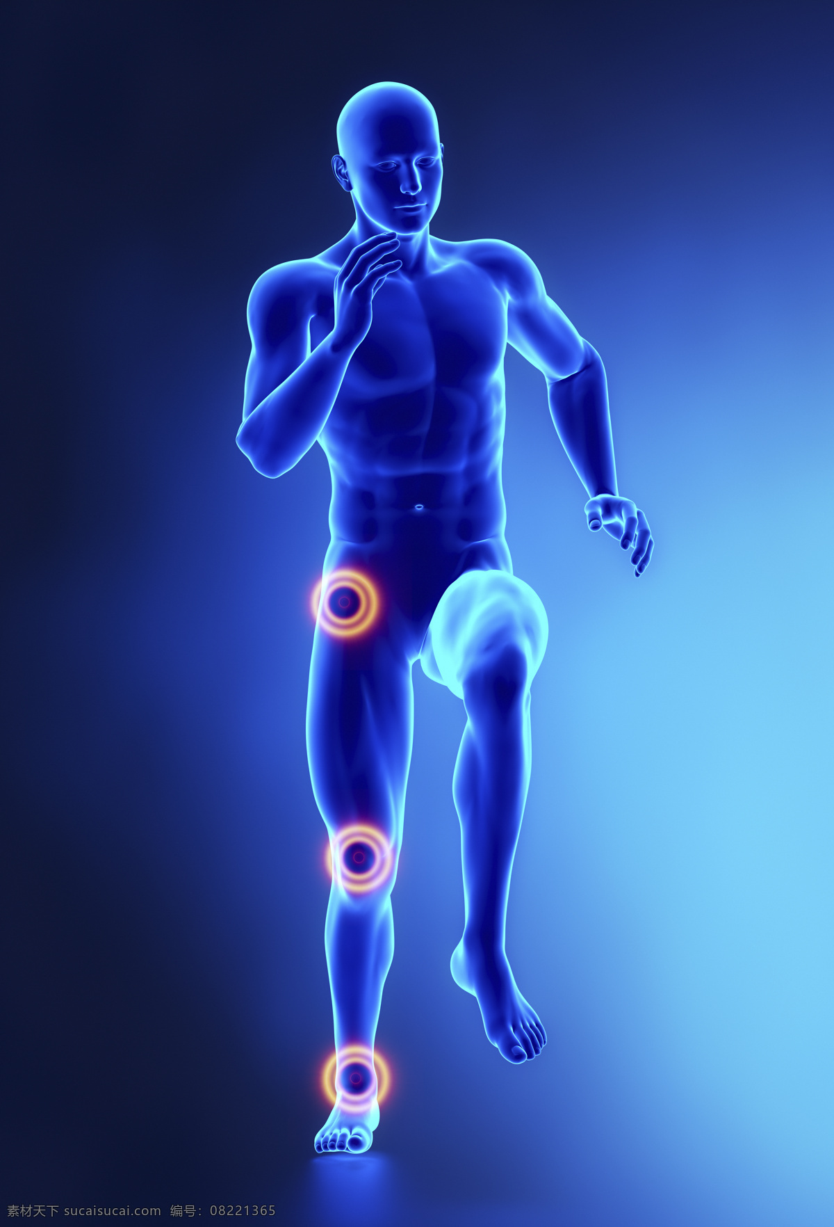奔跑 时 男性 膝关节 男性人体器官 人体器官 医疗科学 医学 人体器官图 人物图片