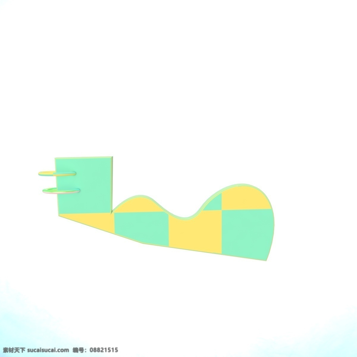 创意 几何 卡纸 便签 便签纸 绿色 对话框 c4d 对话框设计 文艺 精美