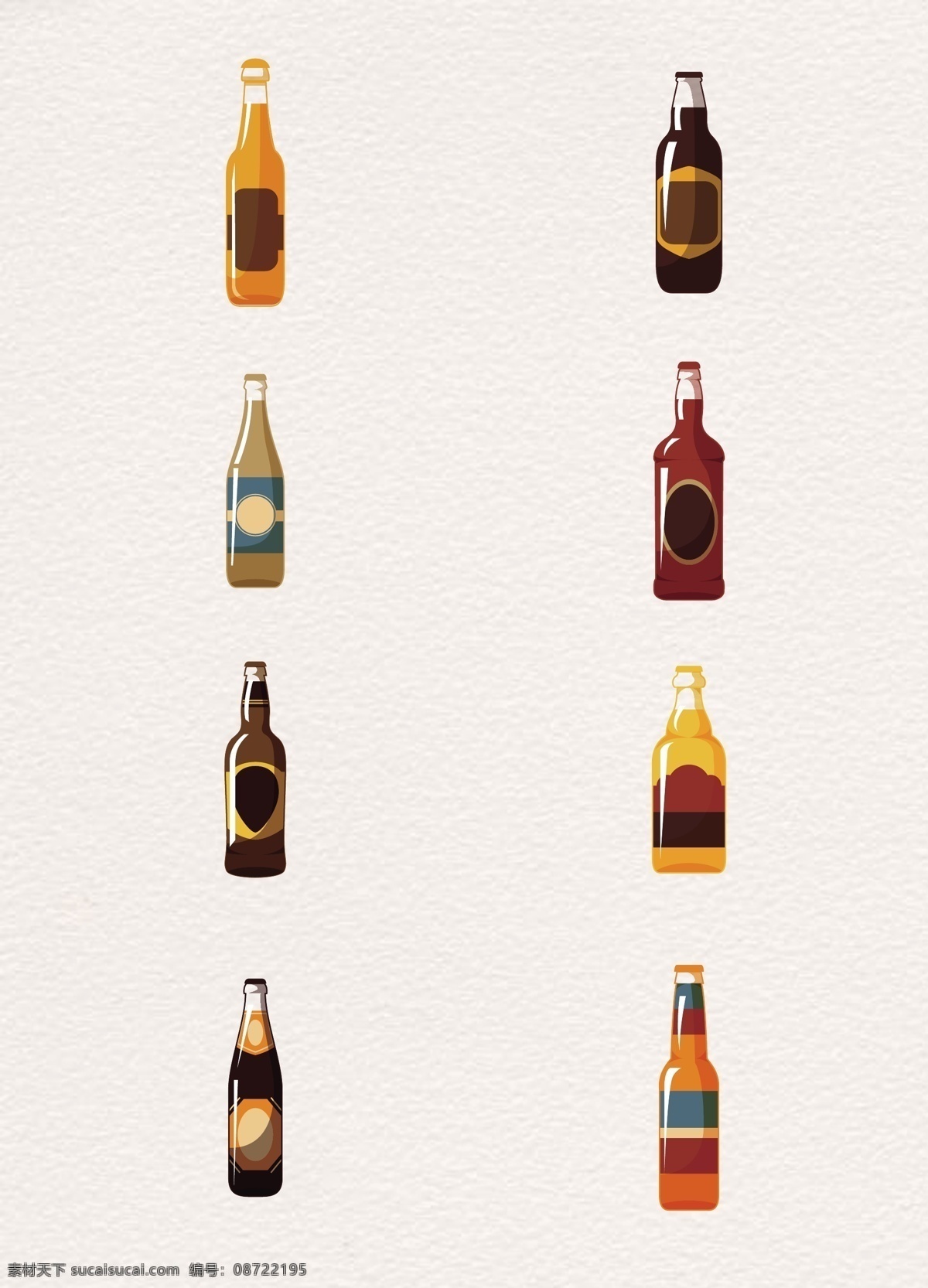 彩绘 瓶装 啤酒 矢量 玻璃瓶 矢量图 饮料 酒