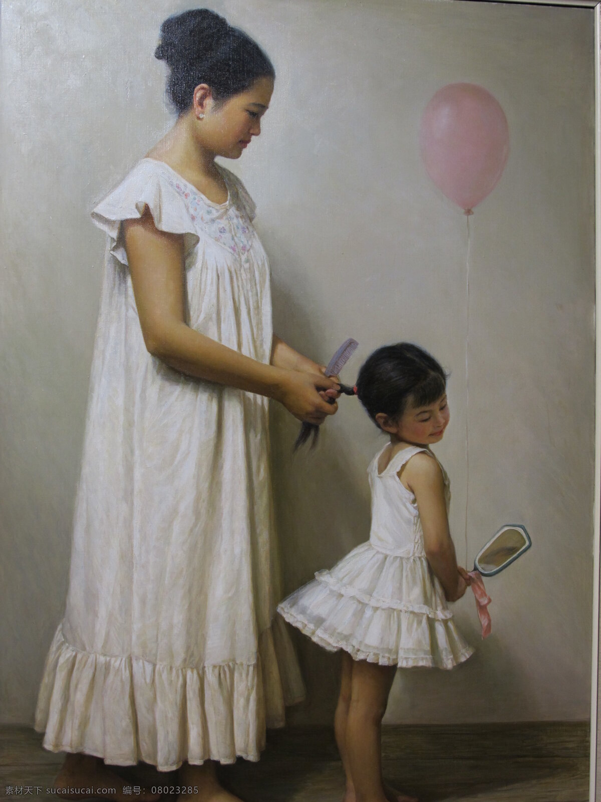 母女 油画 名画 艺术 绘画 文化艺术 艺术品 世界名画 书画文字