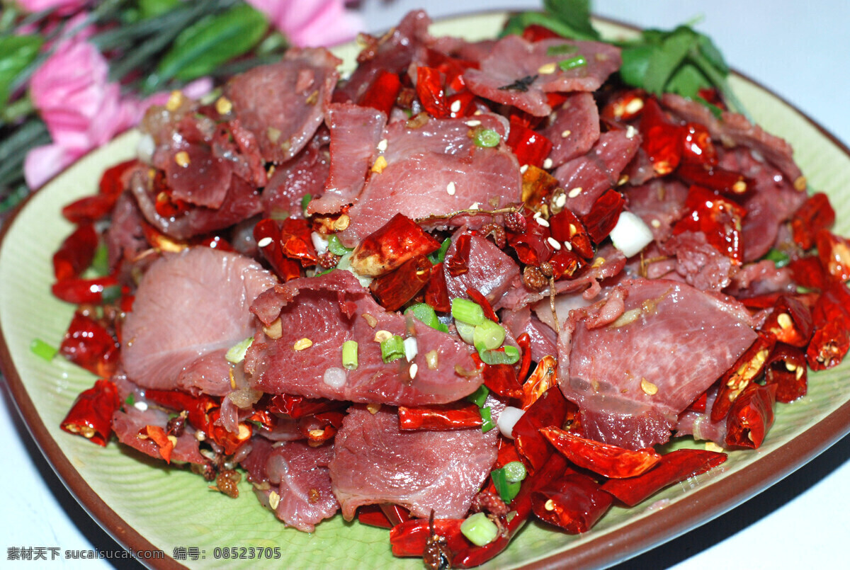 辣麻牛肉 牛肉 麻辣 麻辣牛肉 传统美食 餐饮美食