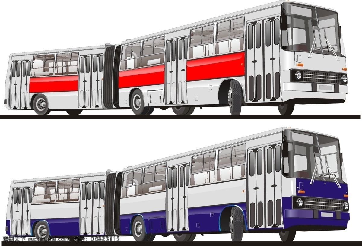红蓝公交巴士 bus 车 巴士 白色