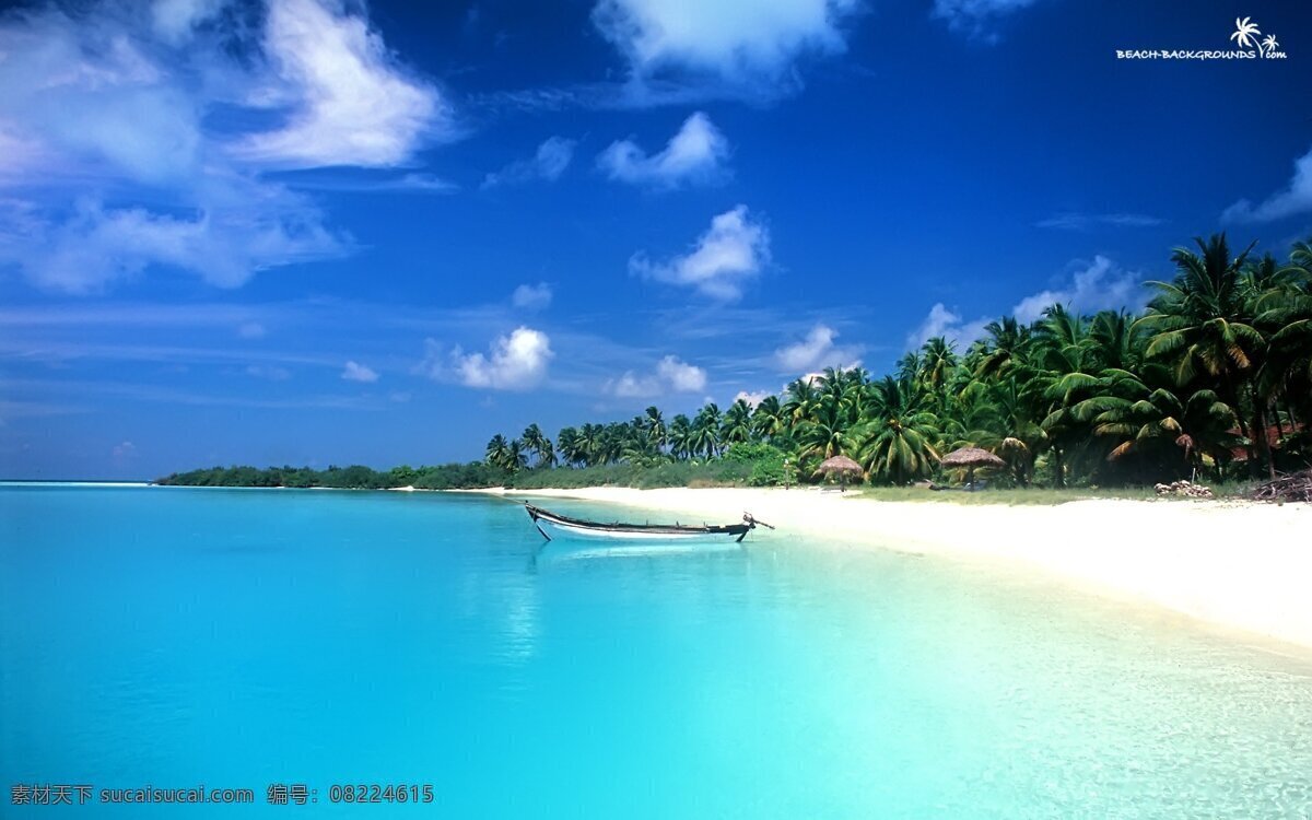 海滩 白云 大海 度假 海 海岛 蓝天 旅游 美丽 沙滩 热带 天堂 椰树 滩 热带海岛 自然风景 自然景观 psd源文件