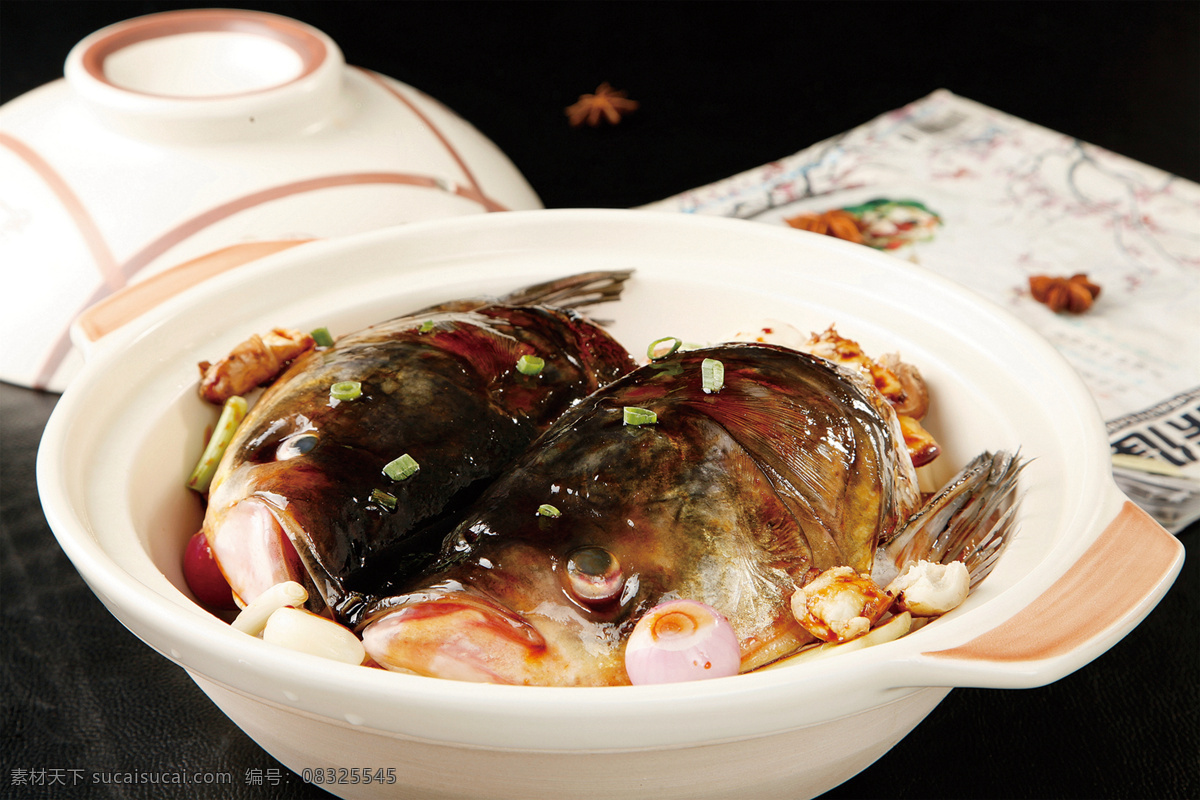 生锔砂锅鱼头 美食 传统美食 餐饮美食 高清菜谱用图