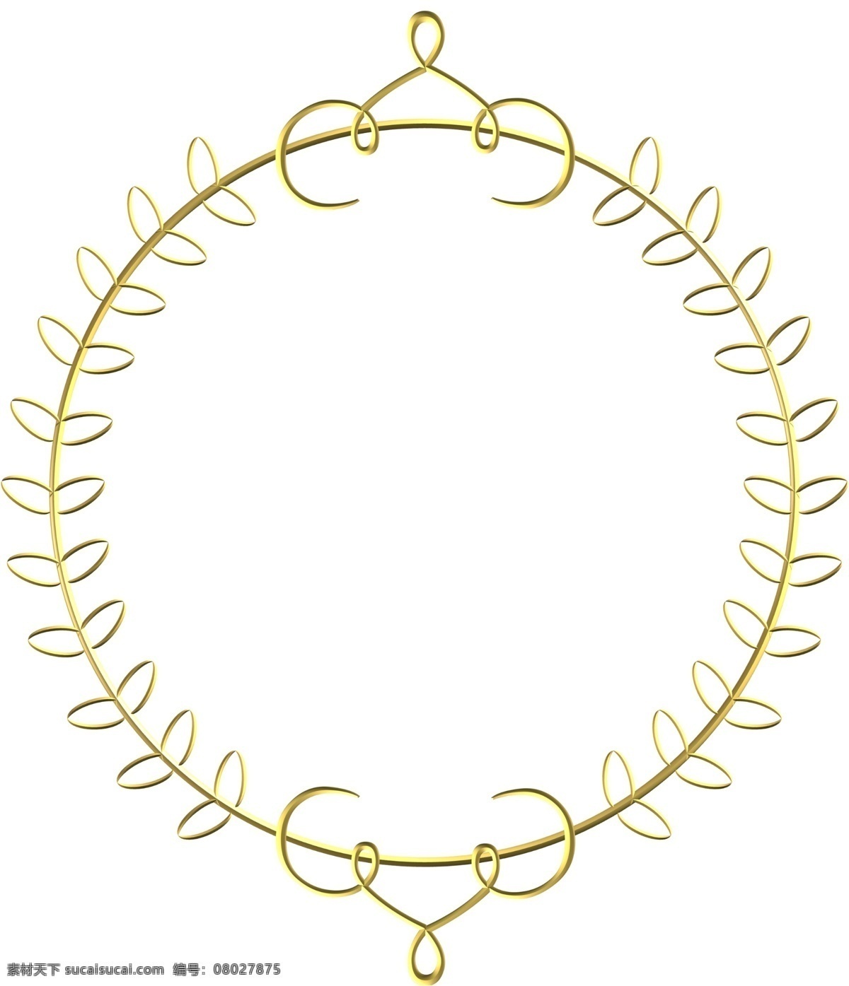 金色圆环饰品 金色 金属 饰品 图案 珠宝 标志图标 其他图标