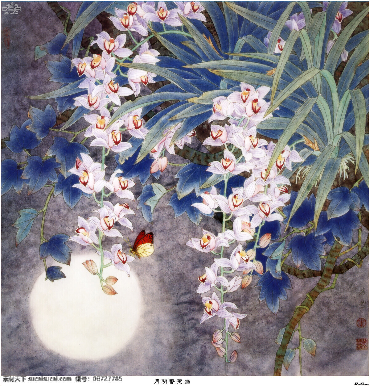 兰花国画 田 希 丰 画集 国画 花卉 兰花