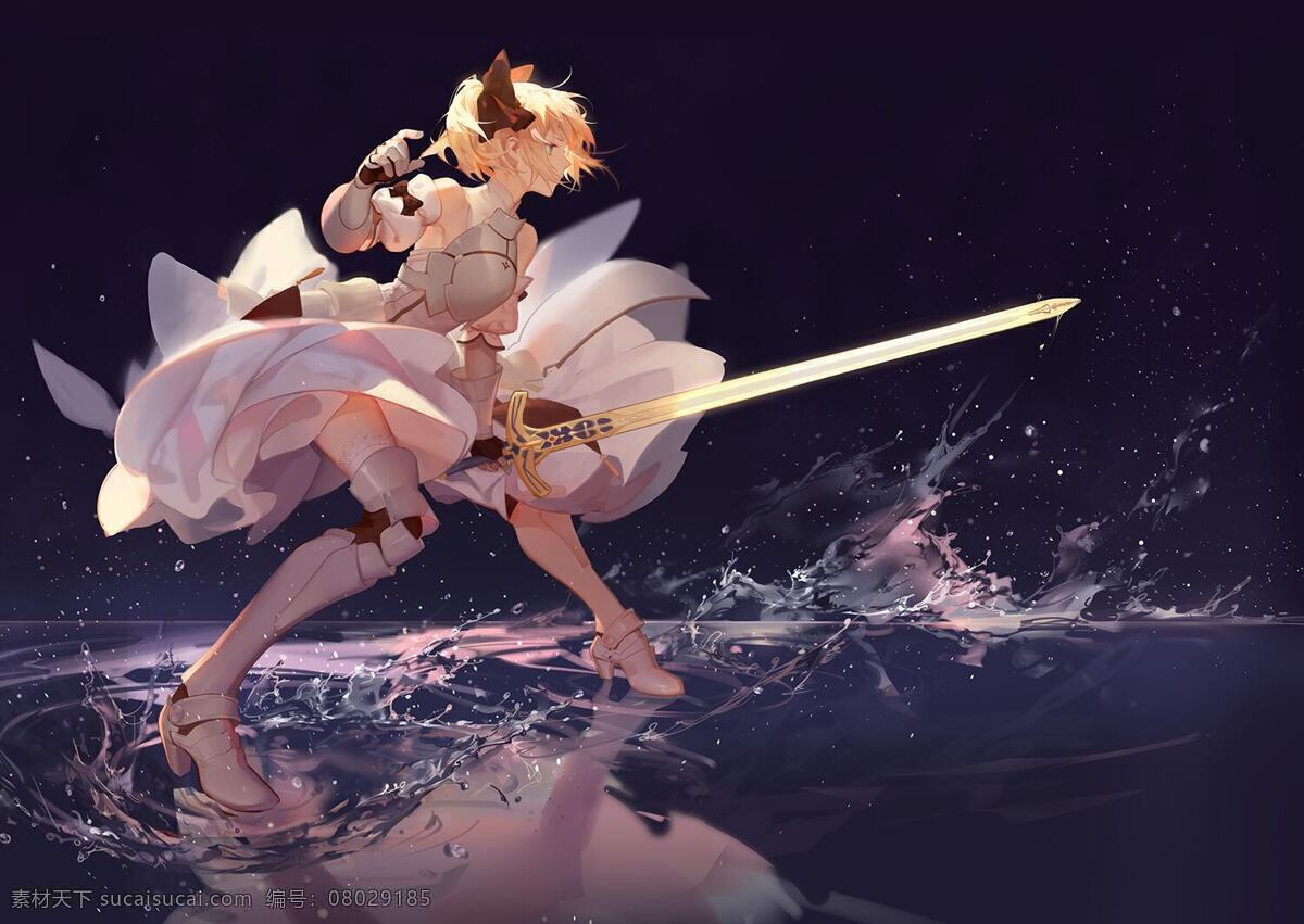 命运 夜 saber liliy 动漫 骑士王 英灵 莉莉 美女 动漫动画 动漫人物