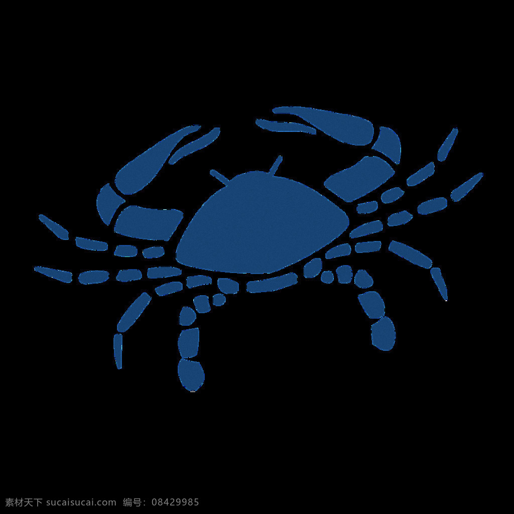 巨蟹座 蓝色 螃蟹 免 抠 透明 图 层 巨蟹座插画 巨蟹座符号 巨蟹座创意图 符号 标志 logo 十二星座图 十二星座标志 十二星座符号