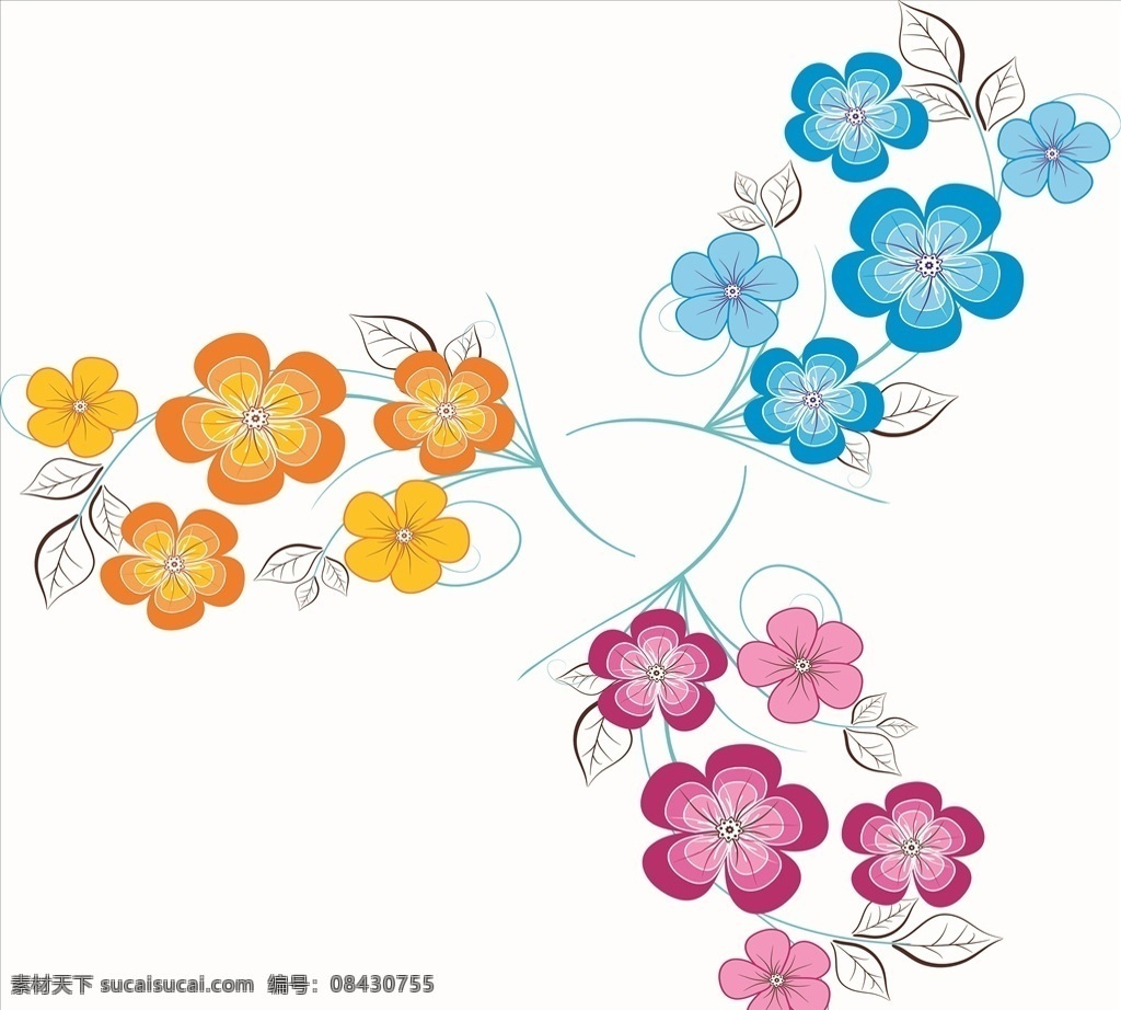 矢量花瓣 花瓣 矢量 花朵 分层 花 包装设计