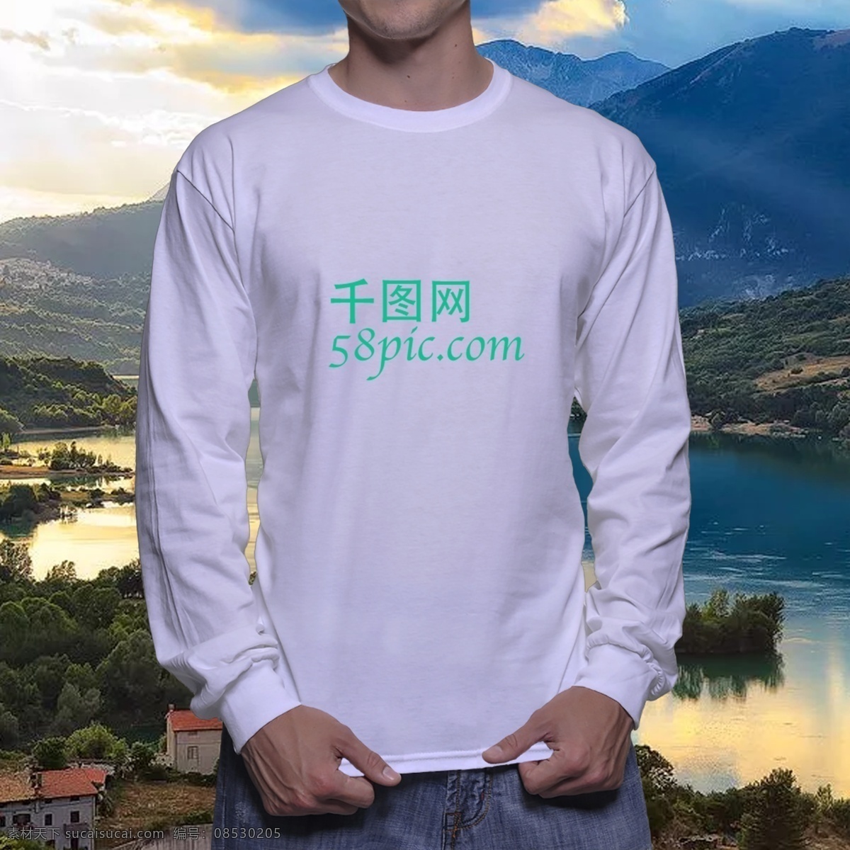 男士 tshirts 服饰 vi 样机 服饰素材 服装展示素材 工作服 短袖 模特 黄白黑绿短袖 戴耳机模特