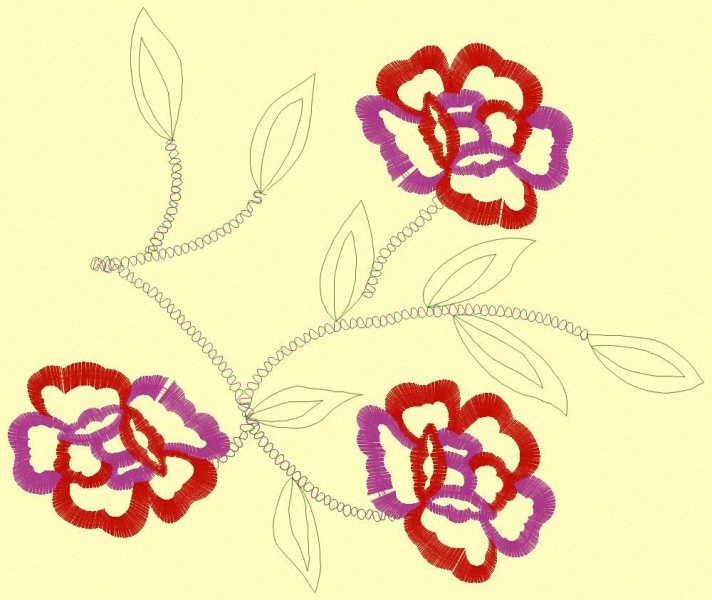 绣花免费下载 服装图案 花卉 家纺 藤条 绣花 优雅植物 面料图库 服装设计 图案花型