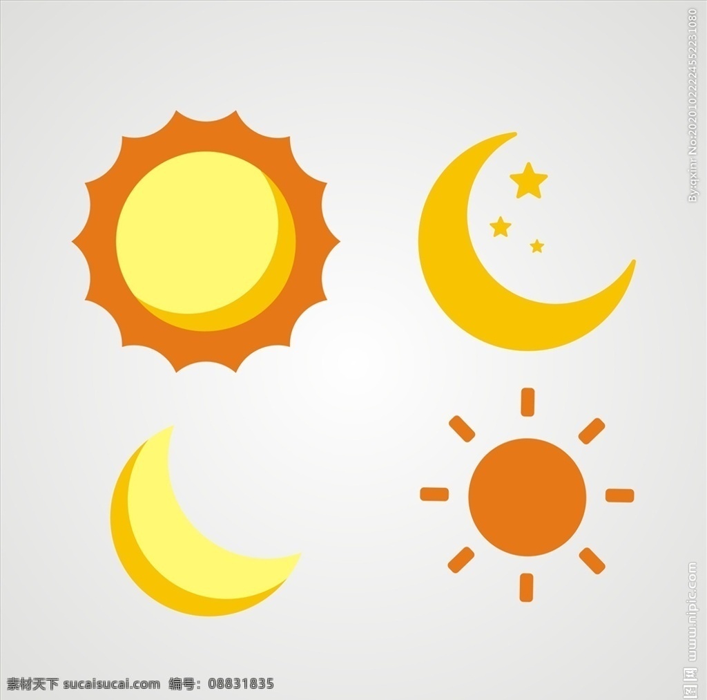 矢量 太阳 月亮 素材图片 矢量太阳 矢量月亮 cdr文件 卡通元素 矢量元素 卡通设计